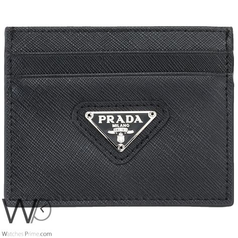 prada black wallet on chain leather bag|prada card holder with chain.